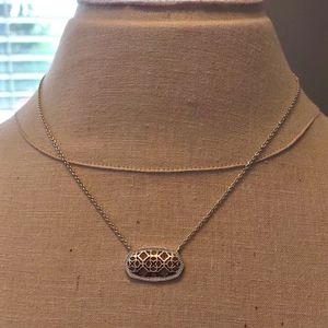 Silver and gold filigree necklace